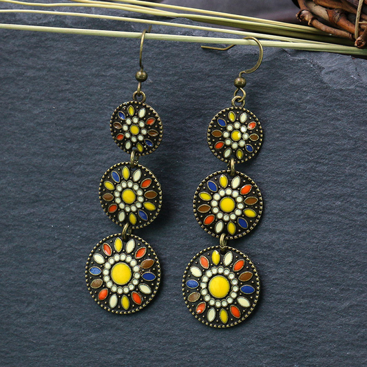 Geometric Patchwork Earrings