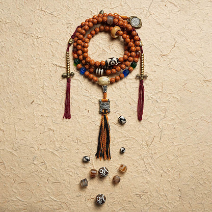 108 Beads Bodhi Seed Mala Bracelet Necklace for Wisdom & Peace