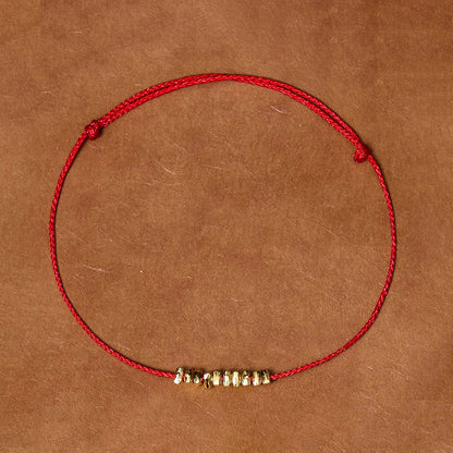 Buddha Stones Handmade 925 Sterling Silver Small Pieces Protection Braided Ultra-thin Rope Bracelet