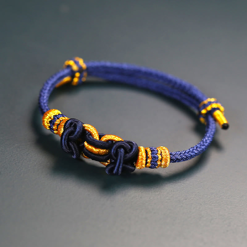 Red String Saddle Knot Strength Bracelet