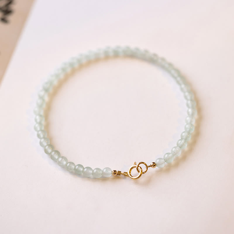 Buddha Stones 3mm Small Green Aventurine Ultra-thin Beads Luck Bracelet