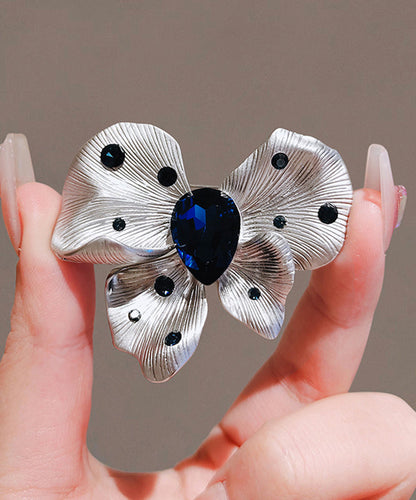 Blue Alloy Crystal Butterfly Hairpin