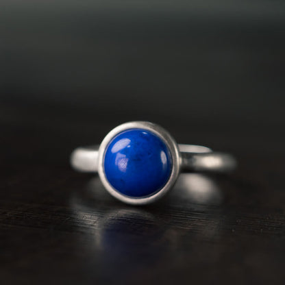 Buddha Stones Natural 925 Sterling Silver Lazurite Lapis Lazuli Turquoise Adjustable Balance Ring
