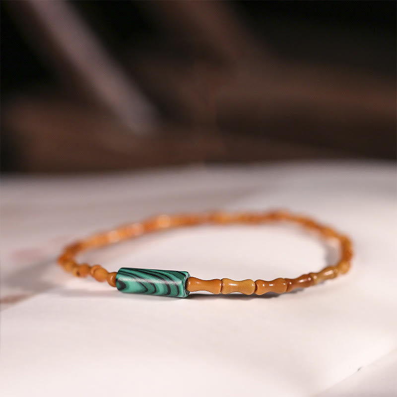 Buddha Stones Ultra-fine Olive Pit Peace Bracelet