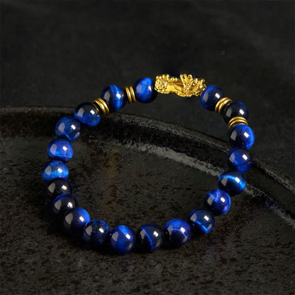 Buddha Stones Various Color Tiger Eye Beads Spacer Beads Pixiu Wealth Courage Bracelet