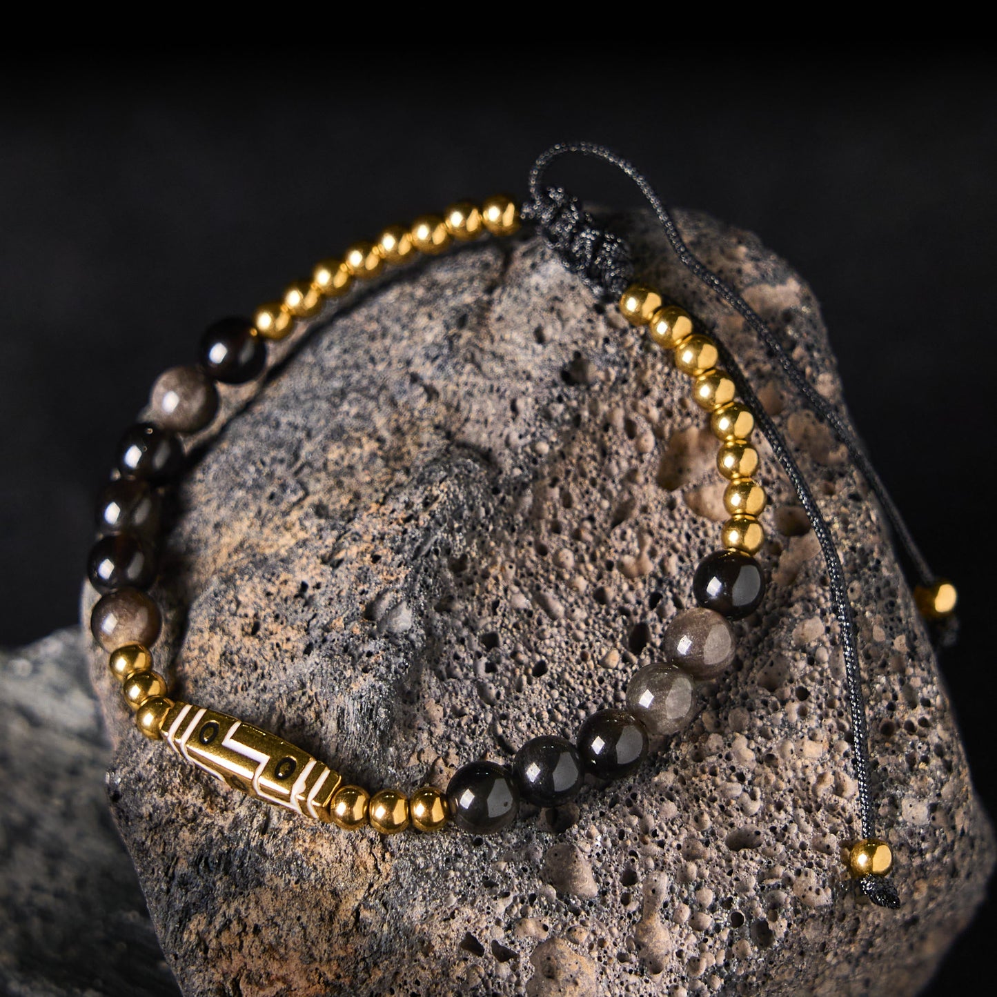 Buddha Stones Bone Pattern Tiger Eye Courage Beads Bracelet