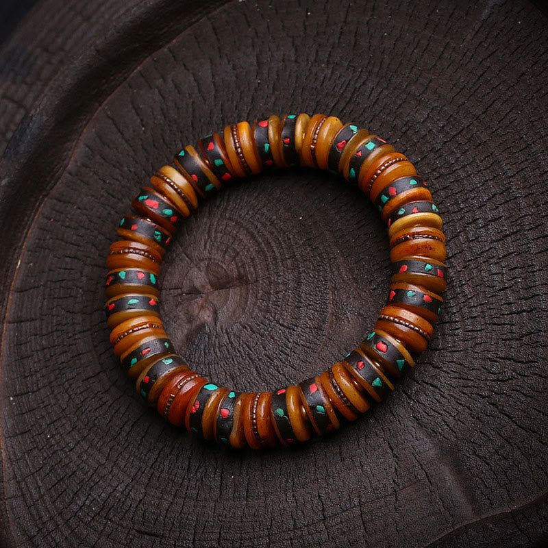 Buddha Stones Tibet Bone Beads the Lord of the Corpse Forest Reminders of Our Impermanence Bracelet