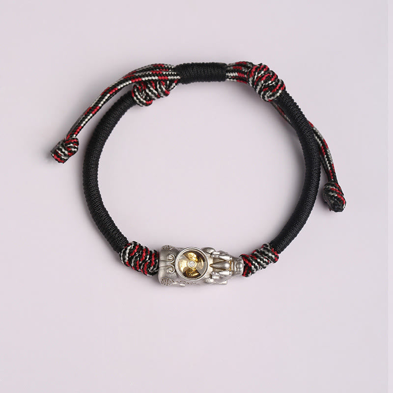Buddha Stones Pi Xiu Wealth Luck Hand-woven Rope Bracelet