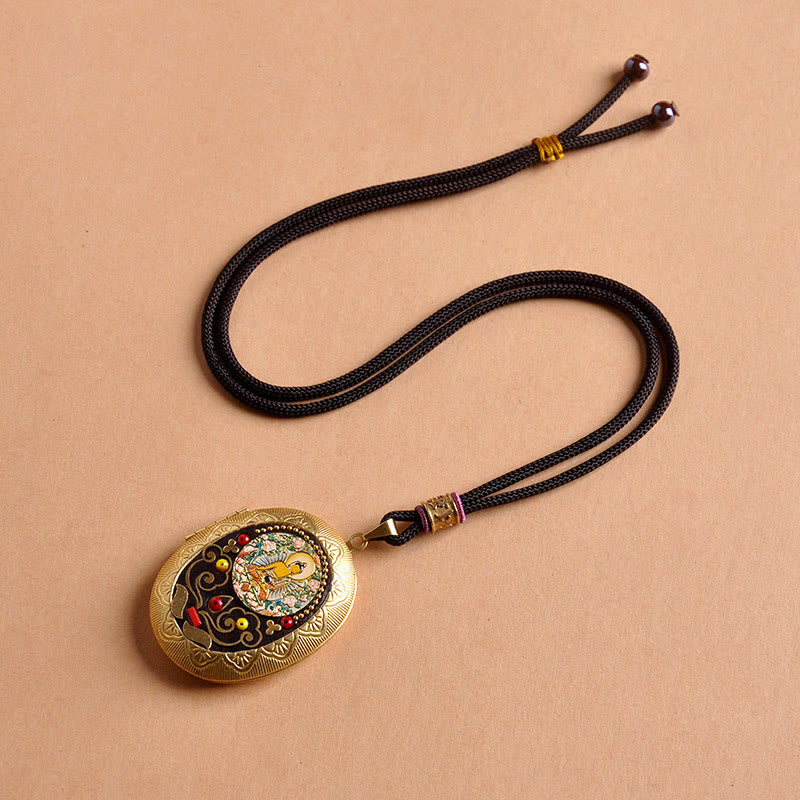 Buddha Stones Copper Kwan Yin Avalokitesvara Zakiram Wealth Pendant Necklace