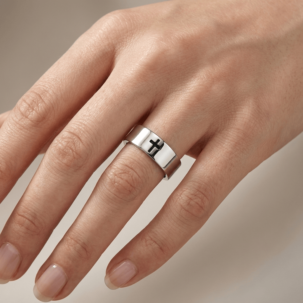 Silver Cross Ring