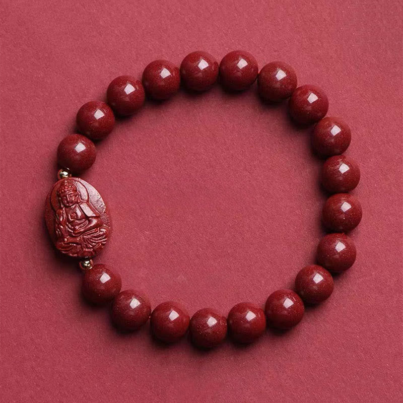Buddha Stones the Chinese Zodiac Natal Buddha Cinnabar Blessing Bracelet