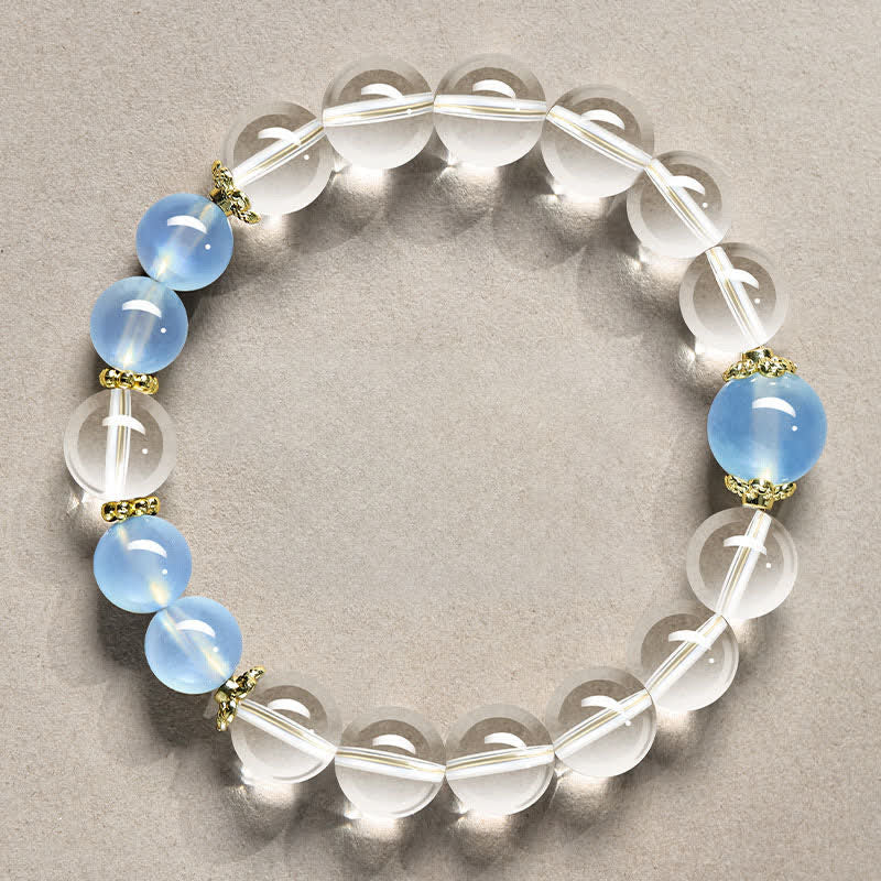 Buddha Stones Natural Clear Quartz Beaded Healing Bracelet