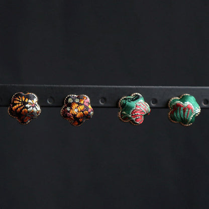 Buddha Stones Song Brocade Flower Balance Earrings
