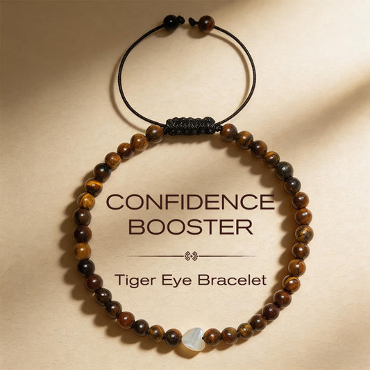 Buddha Stones Natural Small Tiger Eye Beads Love Heart Power String Bracelet