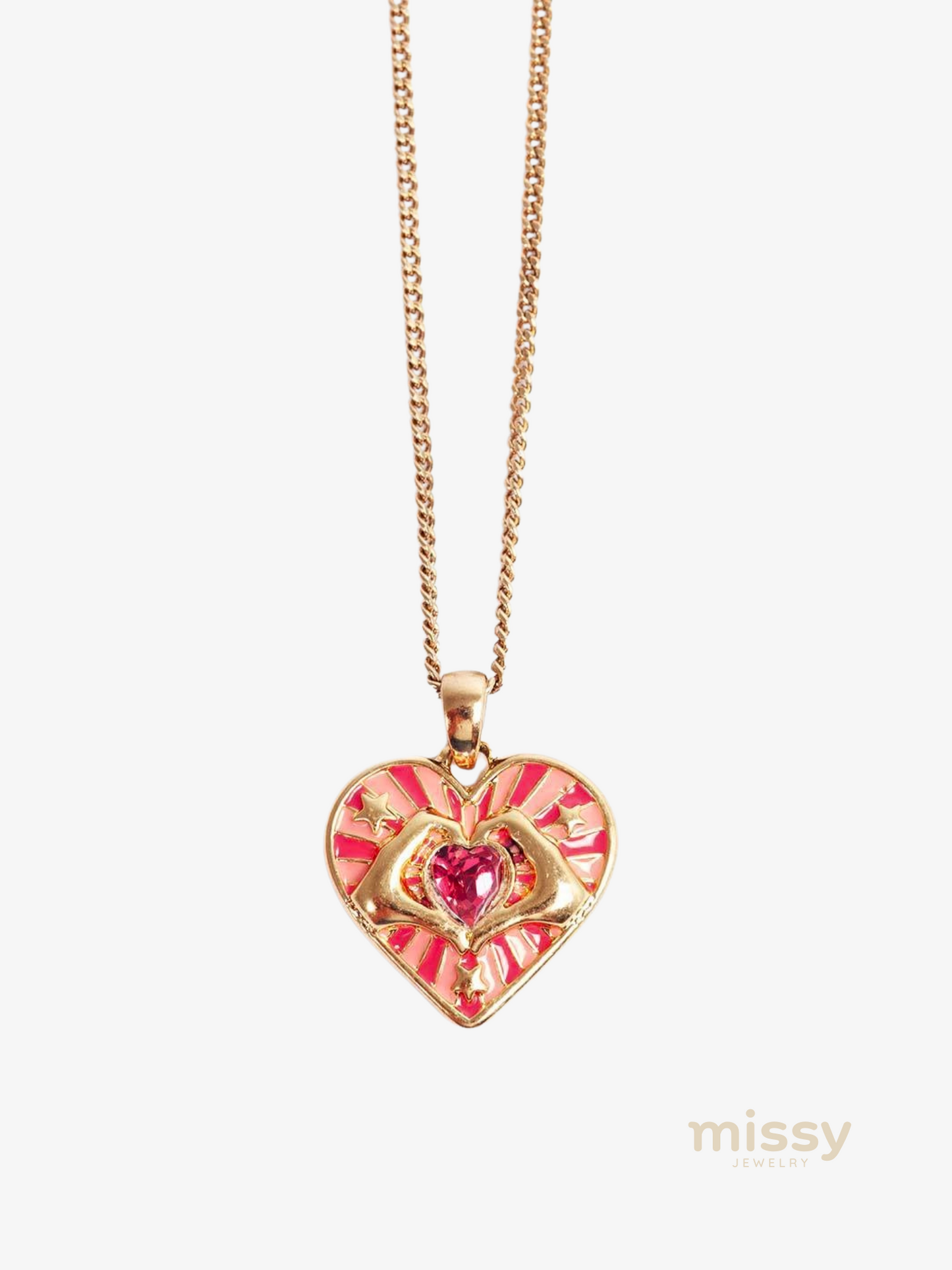 Mariel Hand-heart Charm Necklace