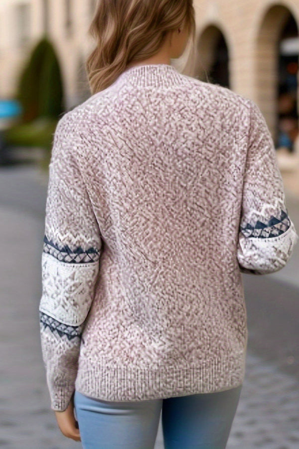 Chic Christmas Turtleneck with Snowflake Sweater