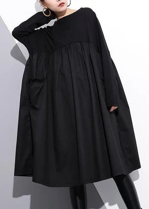 Purple Shift Dress Cotton Clothing Dress