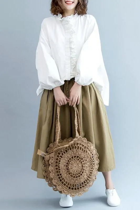 Cotton Shirt Fall Tops