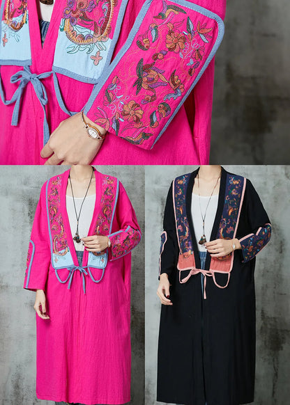 Rose Print Linen Loose Cardigan Spring