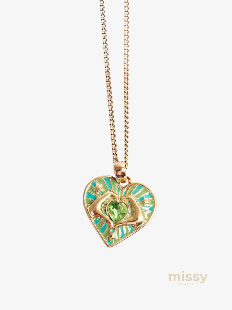 Mariel Hand-heart Charm Necklace