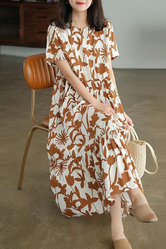 Limited Stock- 100% Cotton O-neck Dress