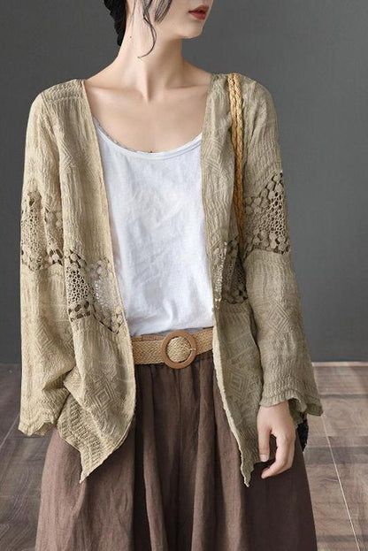 Cotton Hollow Cardigan