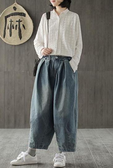 Loose Wide-leg Blue Jeans Denim Pants