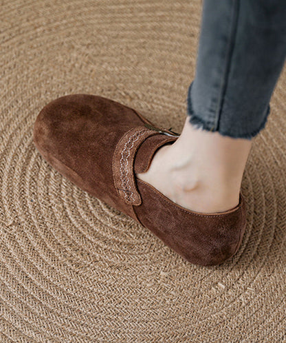 New Light Camel Suede Platform Haken Shoes