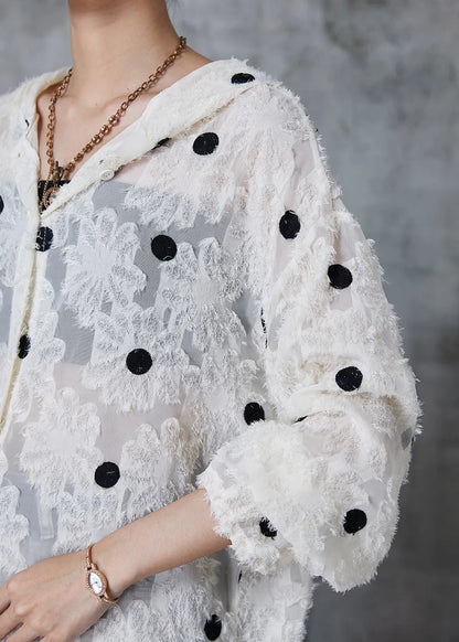 Apricot Tasseled Embroidered Spandex Hooded Jackets Fall