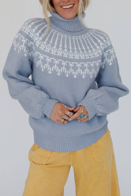 Christmas Thickened Turtleneck Long-Sleeve Knit Sweater
