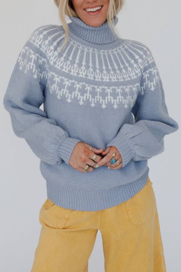 Christmas Thickened Turtleneck Long-Sleeve Knit Sweater