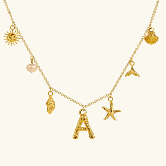 Avaria Ocean Initial Necklace