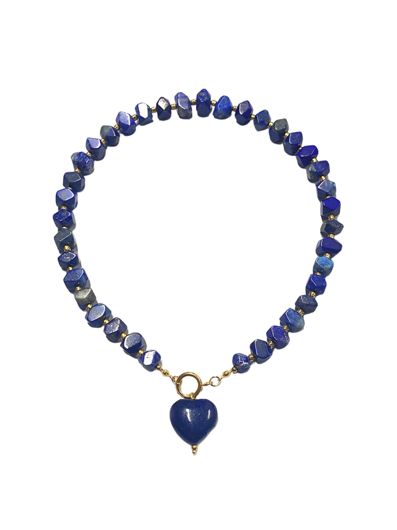 Parisa Lapis Lazuli Heart Necklace