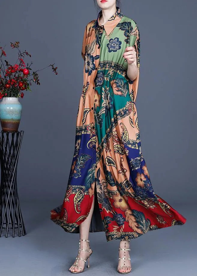 Boutique Yellow Print Summer Short Sleeve Cardigan Long