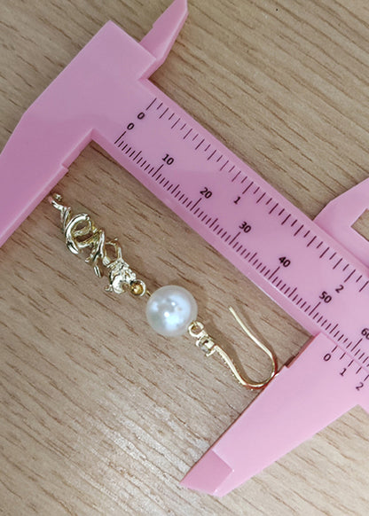 Original Design 14k Gold Pearl Drop Earrings