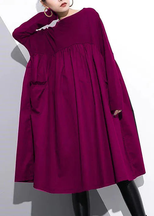 Cinched O Neck Cotton Clothes for Tutorials Black Dresses