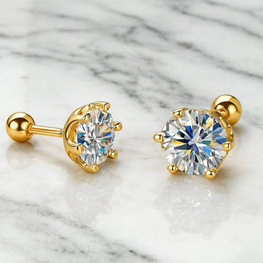"malea" 1ct Lab Diamond Earrings 14k Gold