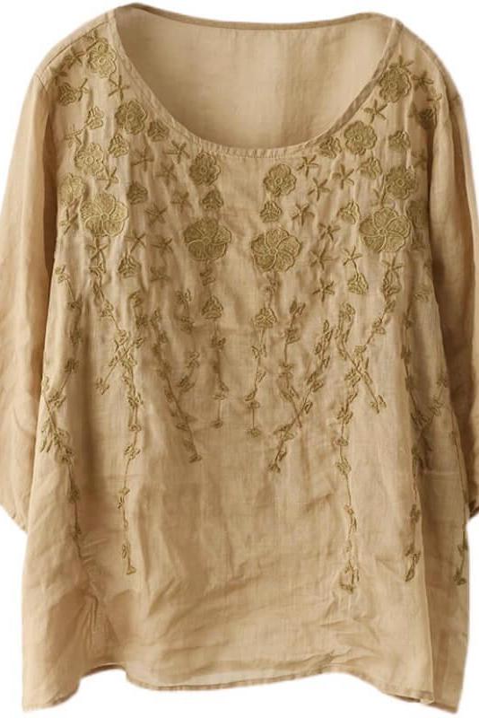 Summer Embroidered T-shirt