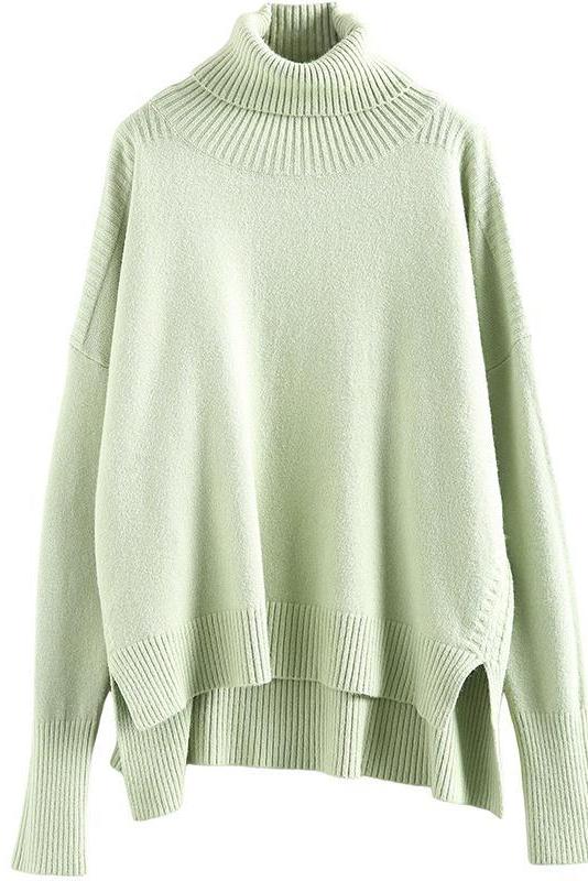 Lotstrends Loose Turtleneck Pullover Literary Sweater