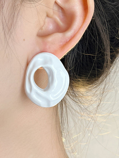 Geometric Color Drop Earrings