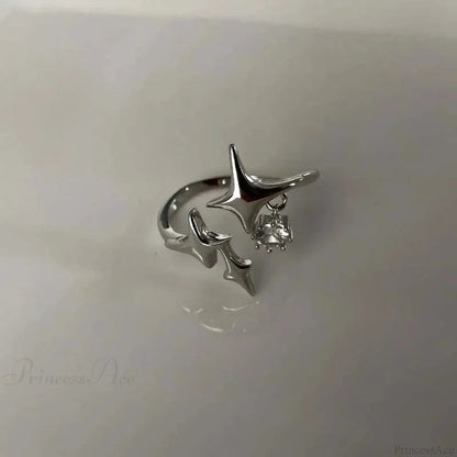 Unpredictable Cross Star Gothic Ring