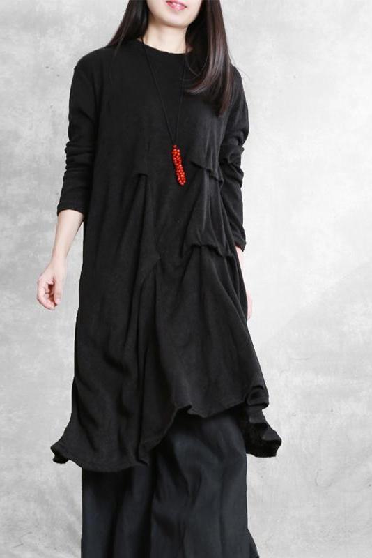 Retro Winter Irregularity Knit Dress