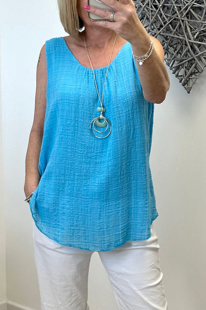 Penelope Necklace Lined Vest Top
