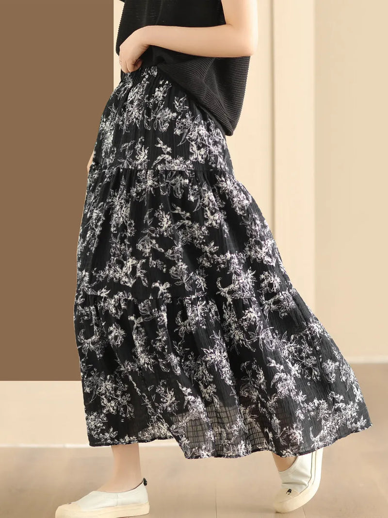 Summer Cotton Loose Skirt