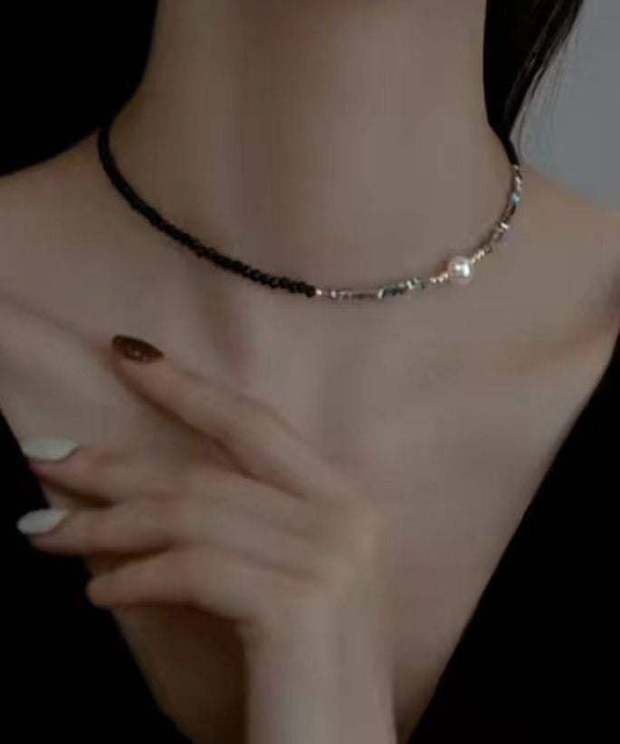 Black Pearl Crystal Necklace