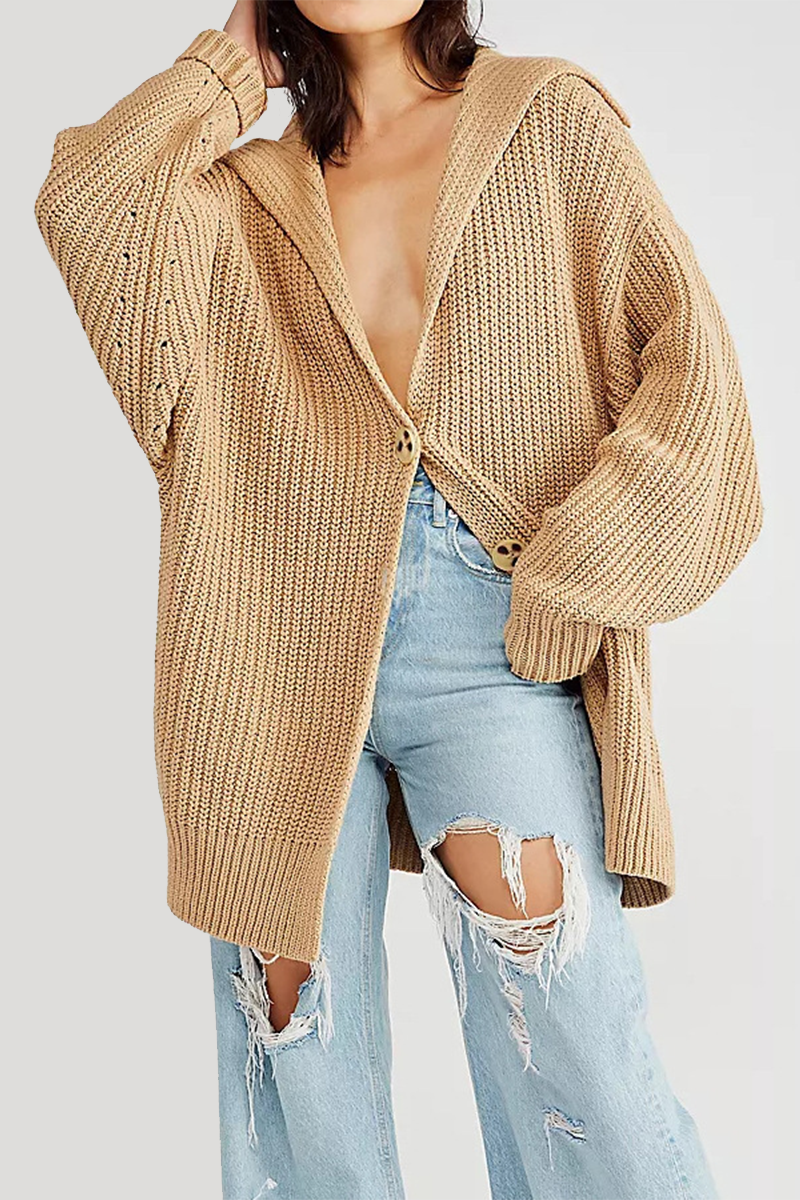 Daily Color Pocket Buttons Weave Turndown Collar Outerwear(7 Colors)