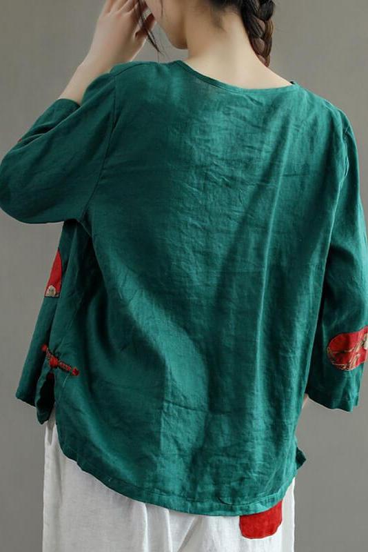 Patchwork Pocket Summer Retro Shirt