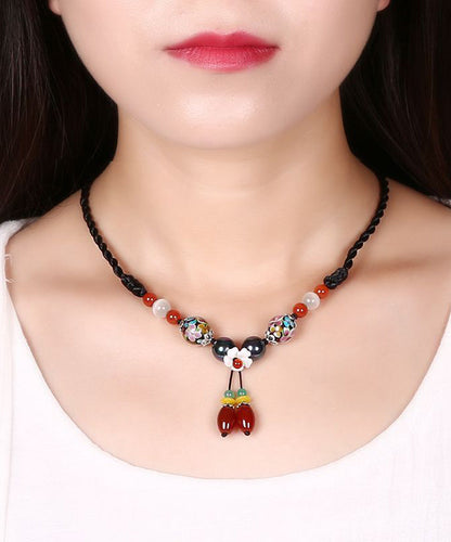 Handmade Patchwork Jade Pendant Necklace