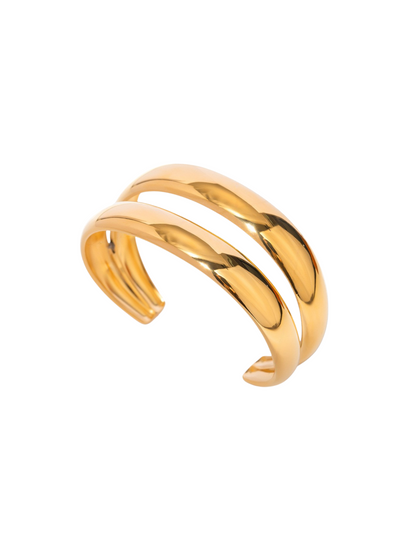 Gold Hammered Cuff Bracelet