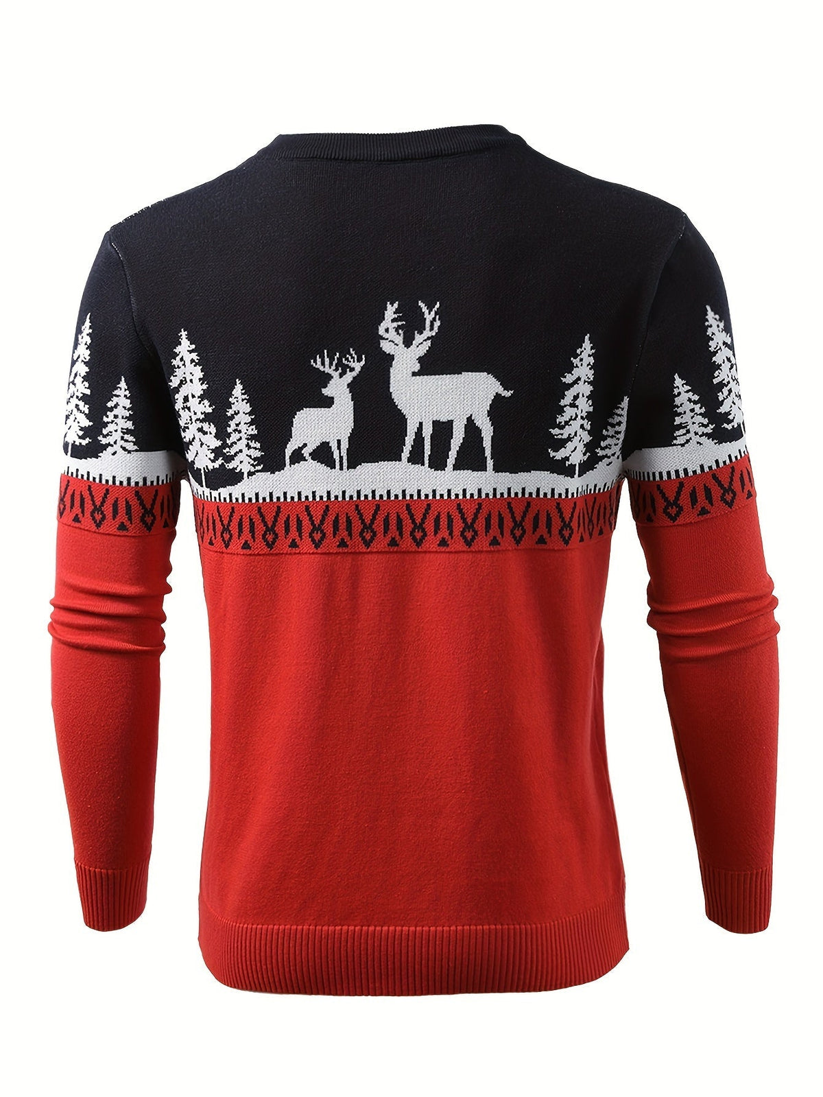 Christmas Cardigan with Reindeer Motif Cotton Festive